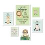 Imagem de Kit 6 Quadros Quarto Infantil Safari - Listradinho - com vidro