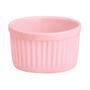 Imagem de Kit 6 Ramekin Canelado De Cerâmica Porta Molho Porção Caldos Molheira Rosa 180ml