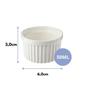 Imagem de Kit 6 Ramekin Molheira Porcelana Branca 50Ml Canelado Pote