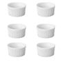 Imagem de Kit 6 Ramekin Pote Tigela Cerâmica Canelado Molheira 275ml