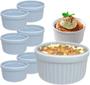 Imagem de Kit 6 Ramequim De Porcelana Branco 10X5Cm-8426