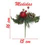 Imagem de Kit 6 Ramos Maçã Decoração De Natal Artificial Com Brilho 16cm