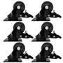 Imagem de Kit 6 Rodízio PVC Preto 1.5/8" 41mm Giratório com Freio - A09410-GF - Ajax