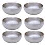 Imagem de Kit 6 Saladeiras Tigela Bowl Inox Martelado 18Cm 1350Ml