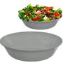 Imagem de Kit 6 Saladeiras Tigela Melamina 25cm Grande Cinza Fruteira