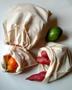 Imagem de Kit 6 Saquinho Sustentável Reutilizável Qualidade Top Premium Saco Algodão Orgânico Fruta Legume Verdura