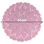 Imagem de Kit 6 Sousplat de Mesa Crochê Barbante 6 Rosa Claro Artesanal que Decora e Protege Contra Manchas e Arranhões