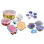 Imagem de Kit 6 Super Tampas Potes Universal Stresh Silicone Premium