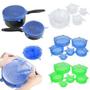 Imagem de Kit 6 Super Tampas Potes Universal Stresh Silicone Premium