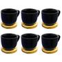 Imagem de Kit 6 Suportes com Xícaras Pretas 170ml