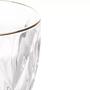 Imagem de Kit 6 Taças de Vidro Diamante Clear Com Borda Dourada 300ml - Class Home