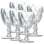 Imagem de Kit 6 Taças de Vidro Diamond 300ml Transparente Incolor 