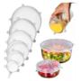 Imagem de Kit 6 Tampas Silicone Reutilizável Elástica Tapoer Panela