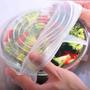 Imagem de Kit 6 Tampas Silicone Universal  Multiuso Para  Potes Panela frutas e legumes Premium
