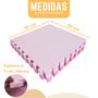 Imagem de Kit 6 Tatame Infantil 1,5m² Tapete EVA 50x50 10mm p/ Bebê Criança Exercicios Interativo + Bordas de Acabamento