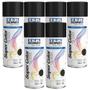 Imagem de Kit 6 Tekspray Tinta Super Color Uso Geral Preto Brilhante 350ml