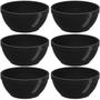 Imagem de Kit 6 Tigelas Bowls Cumbucas 300ml Para Servir Preto Uno Coza 11,5x5cm Redondo Potinhos