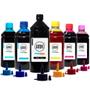 Imagem de Kit 6 Tintas  Bulk Ink L850 Black 1 Litro Coloridas 500ml Corante Aton