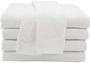 Imagem de Kit 6 toalhas brancas alta absorção para salão de beleza barbearia