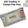 Imagem de Kit 6 Toalhas Umedecidas Lenço Infantil Isababy Tradicional com 100 Unidades Tampa Flip Flop