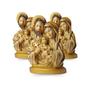 Imagem de Kit 6 Unidades Sagrada Família Busto Barroca 20cm Dourado