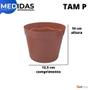 Imagem de Kit 6 Vaso Plástico Tam P 850ML  Decoração Plantas Jardim Flores Terracota