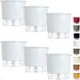 Imagem de Kit 6 Vaso Raiz Auto Irrigável 16x14cm N3 Autoirrigável Médio Plantas Flores Temperos Horta