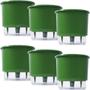 Imagem de Kit 6 Vaso Raiz Auto Irrigável 21Cm Verde Es Cultivar Planta