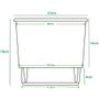 Imagem de Kit 6 Vaso Raiz Auto Irrigável N4 21X18 Branco Plantas Promo