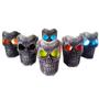 Imagem de Kit 6 Velas Caveira LED Temáticas Halloween Eletronicas com Pilha 6,5cm x 5cm