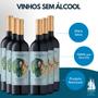 Imagem de Kit 6 Vinho Sem Álcool Despido Tinto Meio Seco - 750mL