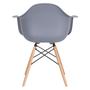 Imagem de KIT - 6 x cadeiras Charles Eames Eiffel DAW com braços - Base de madeira clara -