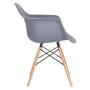 Imagem de KIT - 6 x cadeiras Charles Eames Eiffel DAW com braços - Base de madeira clara -