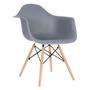Imagem de KIT - 6 x cadeiras Charles Eames Eiffel DAW com braços - Base de madeira clara -
