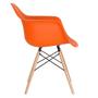Imagem de KIT - 6 x cadeiras Charles Eames Eiffel DAW com braços - Base de madeira clara -