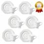 Imagem de Kit 6 Xícaras Café Com Pires Prisma 70ml Porcelana Schmid 1a