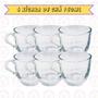 Imagem de Kit 6 Xicaras Cha 150 ML De Vidro Liso Resistente Mesa Posta