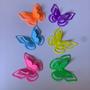 Imagem de Kit 60 Borboletas de papel 3d cor neon decoração artesanal