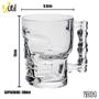 Imagem de Kit 6x Caneca Caveira Vidro Transparente p/ Cerveja, Chopp, Drink 500ml Copo com Alça Personalizado Transparente