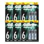 Imagem de Kit 6x Carga Gillette Mach3 C/6 Unidades - Gillette