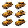 Imagem de Kit 6x Carrinho de Coleção Fusca Amarelo - AP TOYS