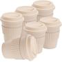 Imagem de Kit 6x Copo Fibra de Bambu 380ml Nature Eco TopGet Natural