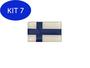 Imagem de Kit 7 Adesivo resinado bandeira da Finlândia 5x3 cm