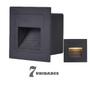 Imagem de Kit 7 Balizador De Embutir Preto Corredor Led Externo Lup51