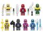 Imagem de Kit 7 bonecos power rangers blocos de montar