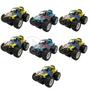 Imagem de Kit 7 Brinquedos Infantil Colecionável Mini Carrinho de Fricção 4WD Off Road Corrida Grafite Colorido