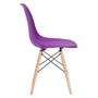 Imagem de Kit 7 Cadeiras Charles Eames Eiffel Dsw Com Pés De Madeira Clara Roxo