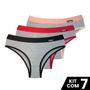 Imagem de kit 7 Calcinha Conforto Viscolycra Algodão Premium Feminina Lingerie Com Elástico na Cintura