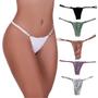 Imagem de Kit 7 Calcinha Tanga Feminina Microfibra Com Regulagem Lateral Fio Dental Conforto Adulto