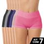 Imagem de Kit 7  Calcinhas Shortinhos Cueca Box Zero Costura Sem Marcação Confortável